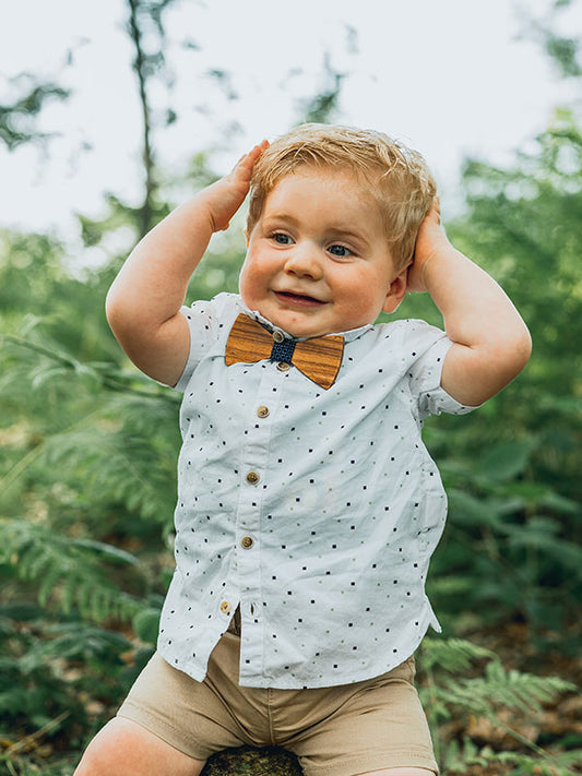 Noeud Papillon en Bois Enfant - Cotonnier